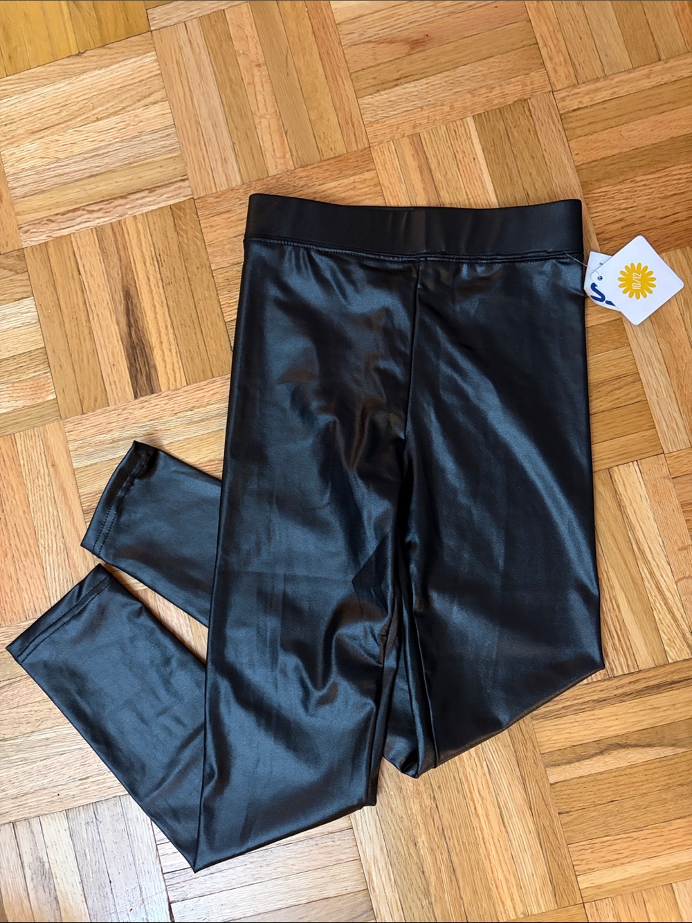 NWT Faux-Leather Leggings - Shiny Black - Girls Size 10/12